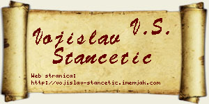 Vojislav Stančetić vizit kartica